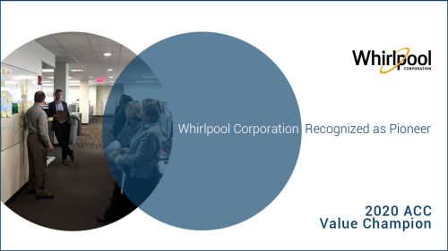 Association of Corporate Counsel Announces Whirlpool Corporation as a 2020 ACC Value Champion