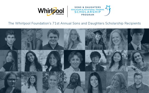 Youth Awarded Whirlpool Foundation Sons & Daughters Scholarships