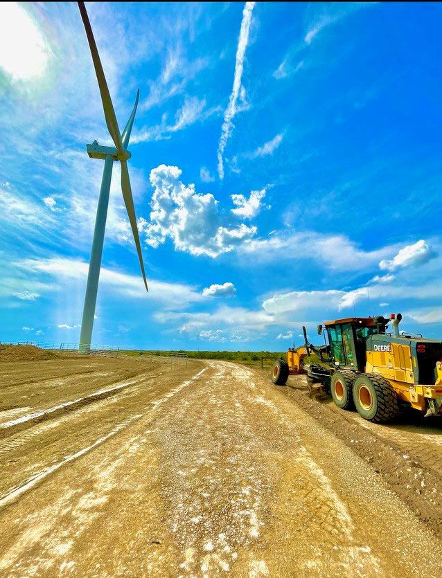 breaking ground for the Mesquite Sky turbines