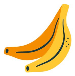 Banana sticker for Feel Good Fridge