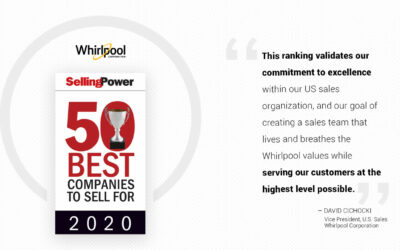 Whirlpool Corporation Once Again Achieves High Ranking on Selling Power’s Annual “50 Best Companies to Sell For” List in 2020