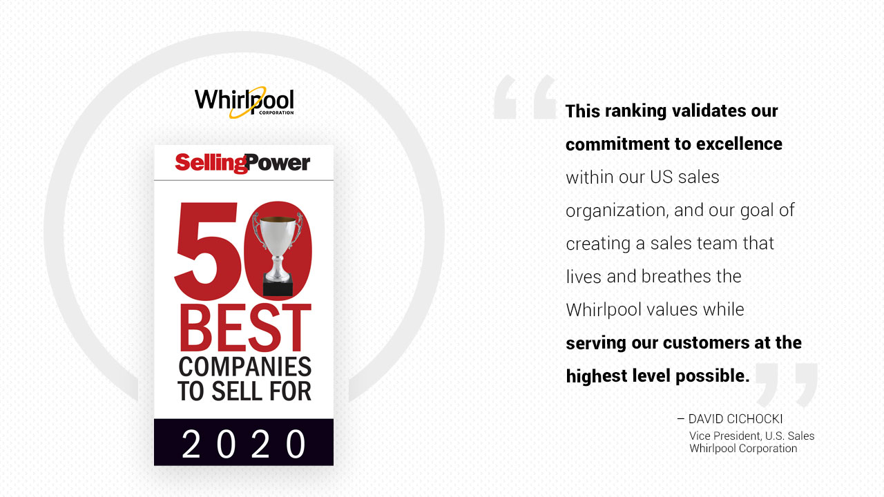 Whirlpool Corp 50 Best Places to Sell For