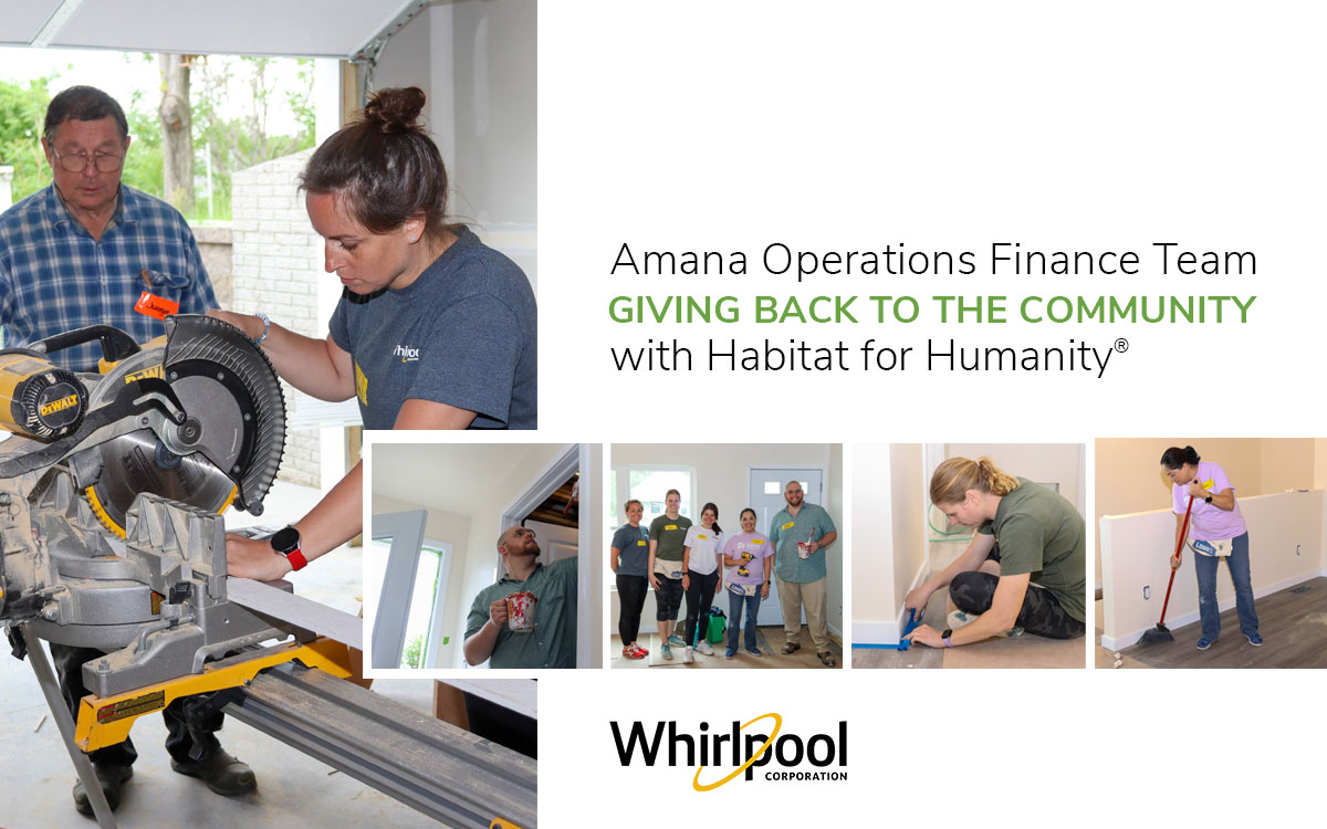 Whirlpool Amana Finance team volunteering with Habitat for Humanity