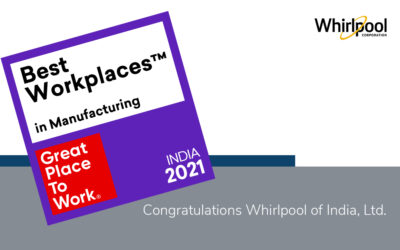 Whirlpool of India, One of India’s Best Workplaces in Manufacturing