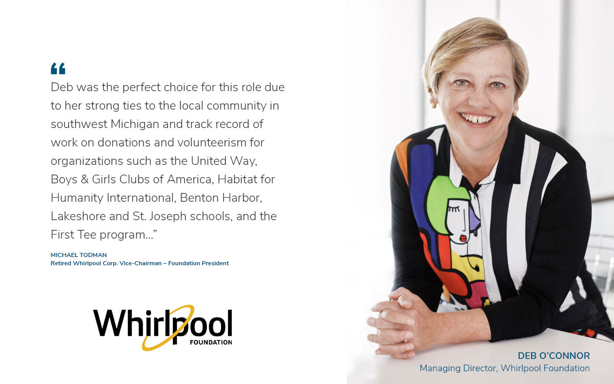 Deb O'Connor named Managing Director of Whirlpool Foundation
