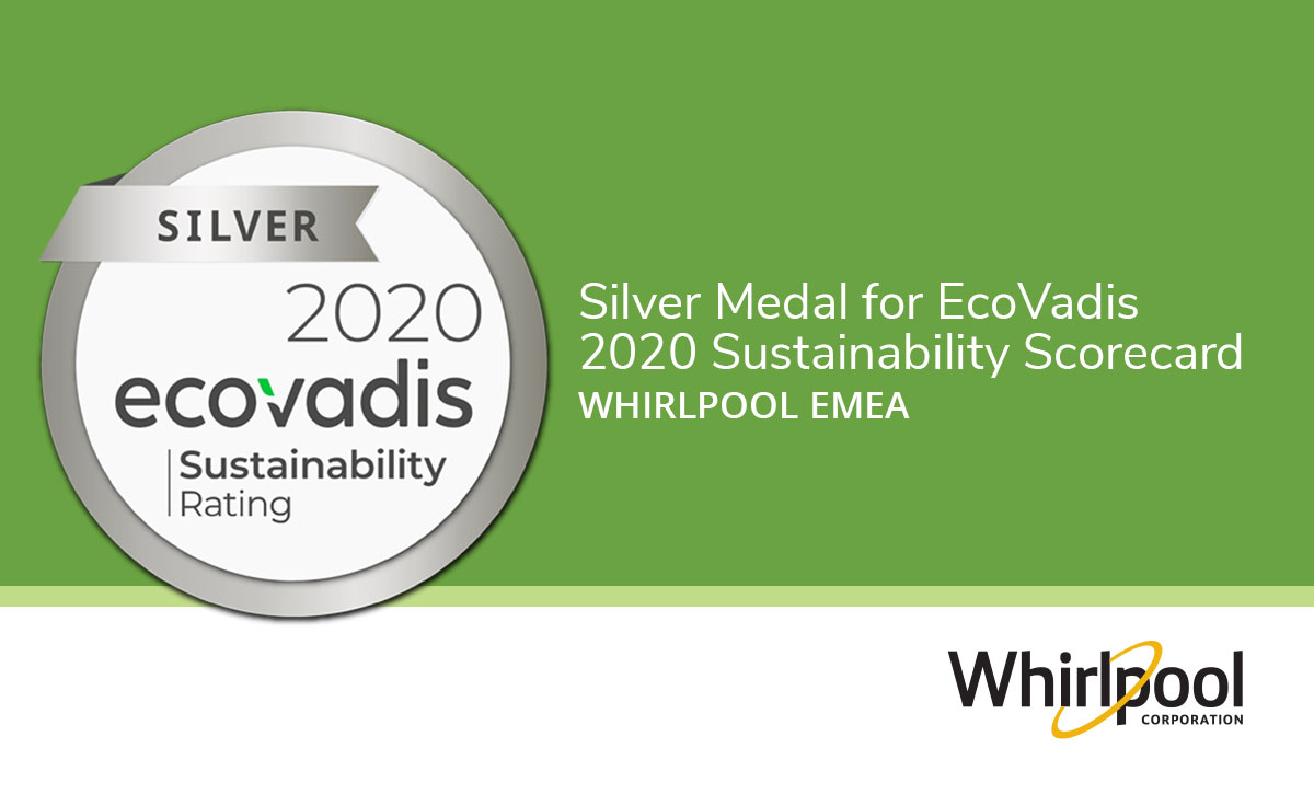 EcoVadis Silver Medal Award for Whirlpool