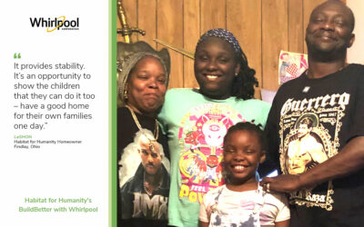 LaShon, Jerry and their girls establish a new life and stability through Habitat homeownership in Findlay, Ohio
