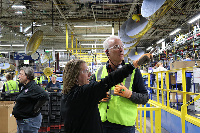 Jim Keppler visiting Manufacturing Plants