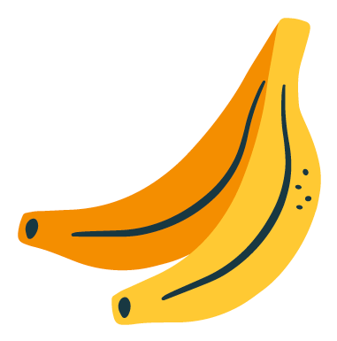 Banana sticker for Feel Good Fridge