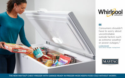 Maytag brand Introduces new chest freezer that is garage ready in freezer mode