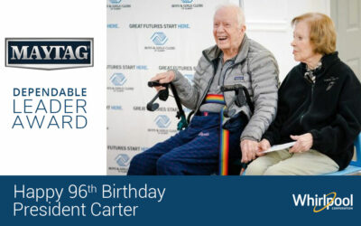 Maytag® Honors President Carter’s 96th Birthday with Dependable Leader Award and Appliance Donation to Boys & Girls Club