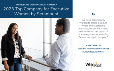 Whirlpool Corporation Named a 2023 Top Company for Executive Women by Seramount