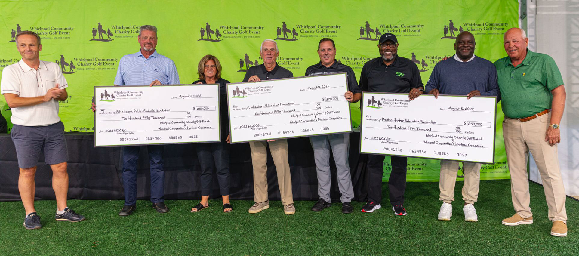 Area schools receive donations from Whirlpool Charity Golf event in 2022