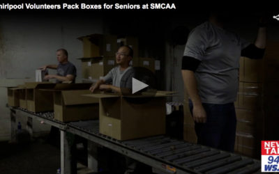 Whirlpool Volunteers Pack Boxes for Seniors at SMCAA