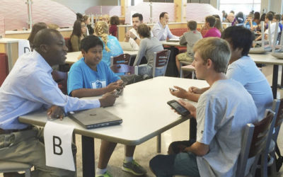 Students work on an innovative way to help people reduce food waste in their homes