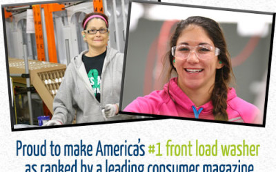 Maytag brand front load laundry takes #1 spot in leading consumer magazine